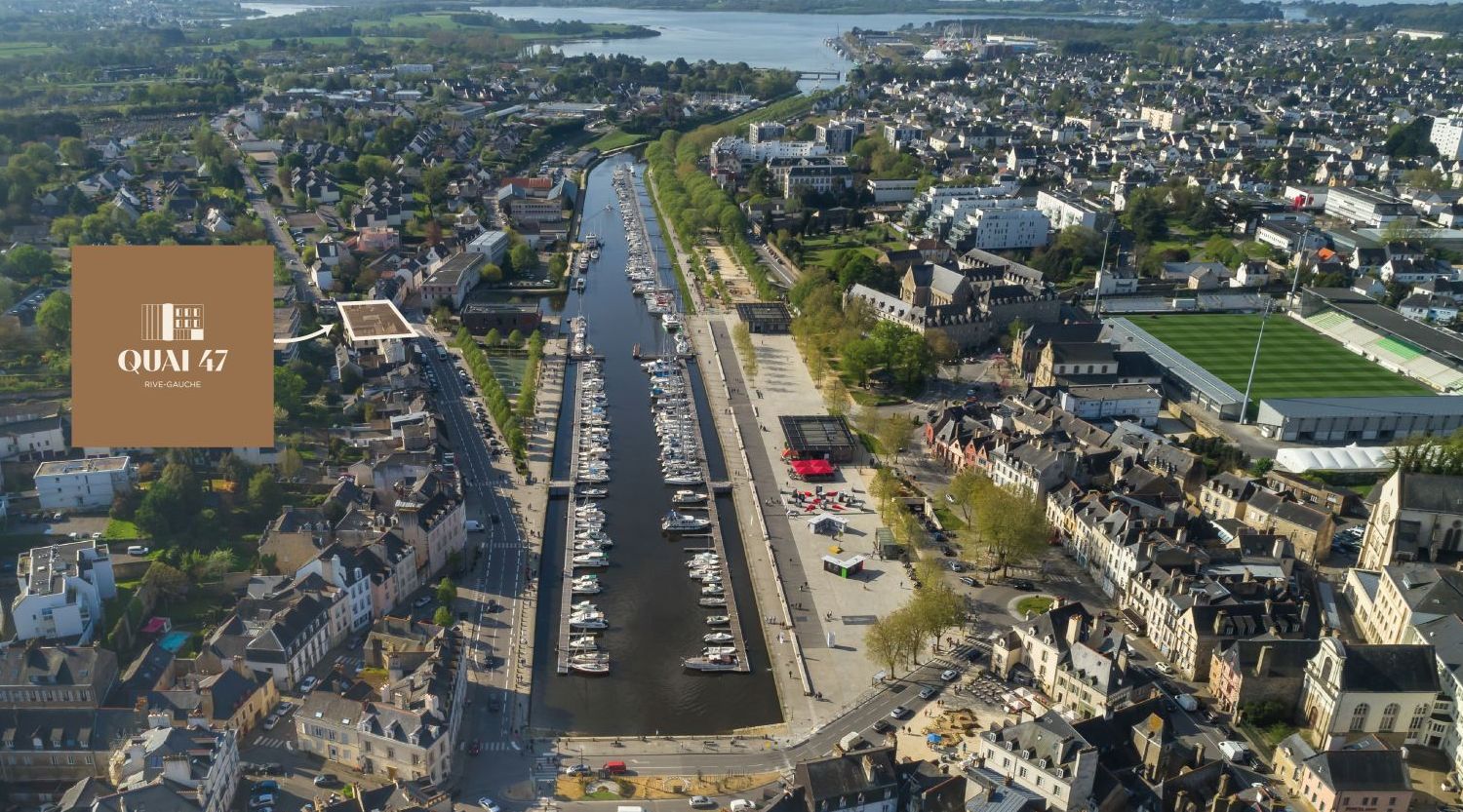 Vue aérienne du port de Vannes