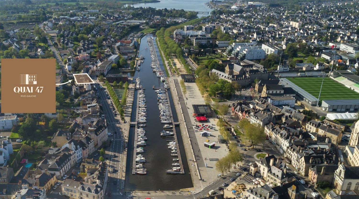 Vue aérienne du port de Vannes